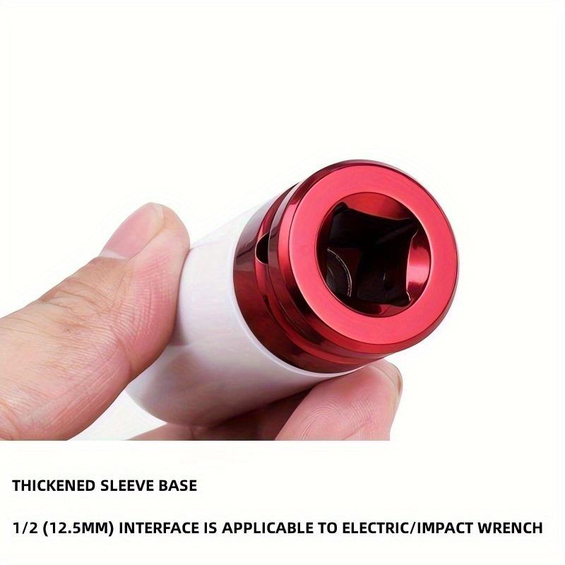 Набор из 3 шт. торцевых головок для гаек колес глубокого ударного действия 1/2 дюйма - Премиальная защита ведущего колеса для защиты шин - Не повреждающие, сверхпрочные