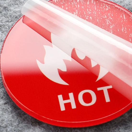 2 пары акриловых знаков «Горячо-Холодно», водонепроницаемые самоклеящиеся знаки для дома, кухни, ванной комнаты, офиса, индикации температуры воды, круглые, квадратные, предупреждающие знаки