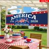 2D плоский баннер 1 шт. Баннер к 250-летию Дня независимости США Дизайн со звездой и американским флагом Декор для вечеринки в саду