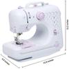 Household sewing electric sewing 12 types of small sewing LED hand lamp AC easy low adjustable reverse lifetime warranty machine, machine, stitches,