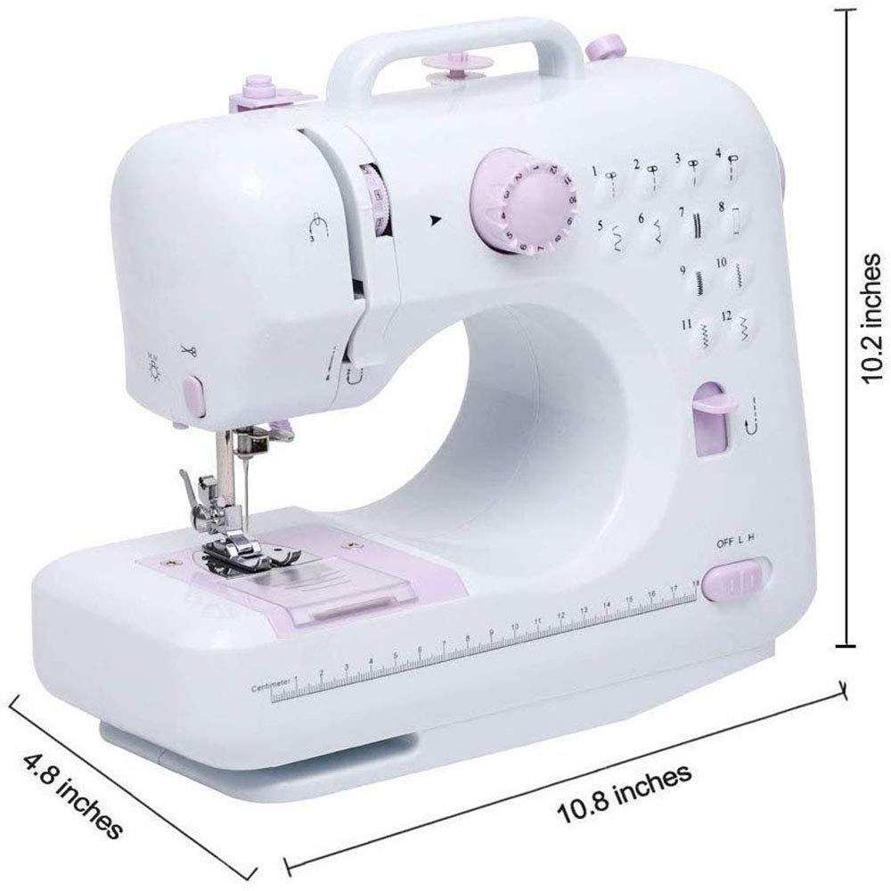 Household sewing electric sewing 12 types of small sewing LED hand lamp AC easy low adjustable reverse lifetime warranty machine, machine, stitches,