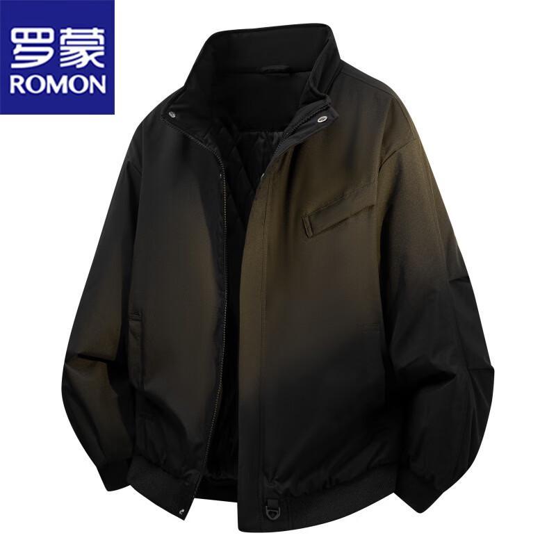 ROMON Men's Winter Thickened Stand-Collar Padded Jacket
