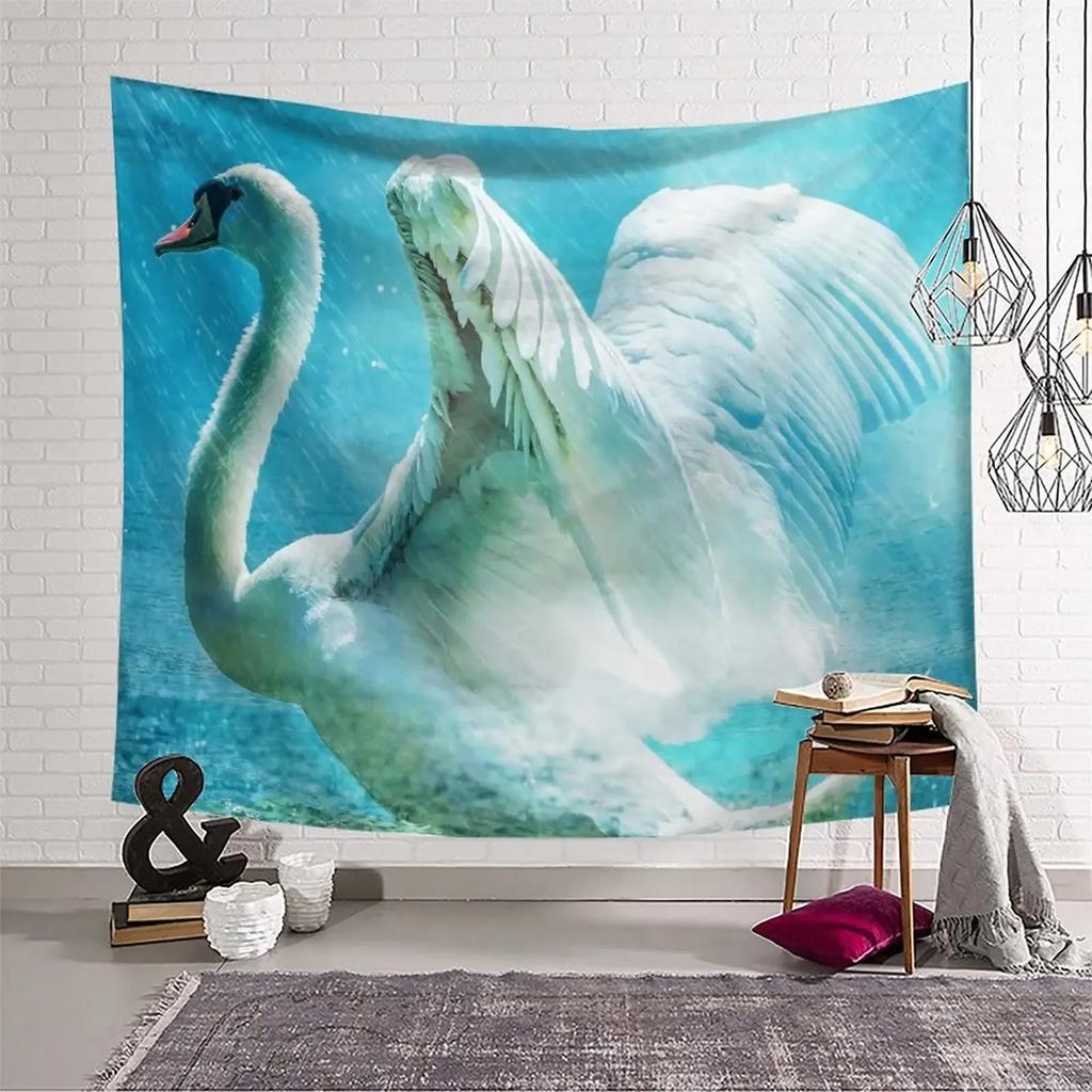 Swan Couple Tapestry Office Living Room Decoration Home Wall Tapestry