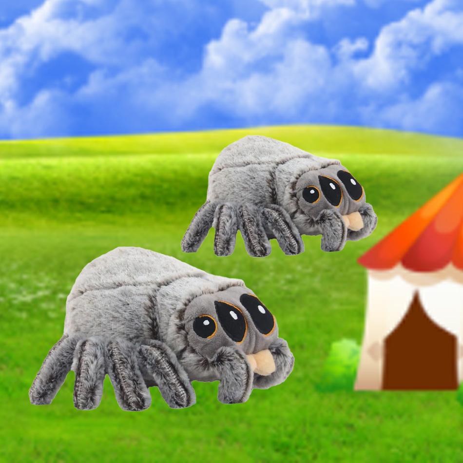 Милые маленькие паучки, плюшевые игрушки, мягкие набивные животные, мультяшные животные, куклы-аксессуары из фильмов, декор для игровой комнаты, ребенка