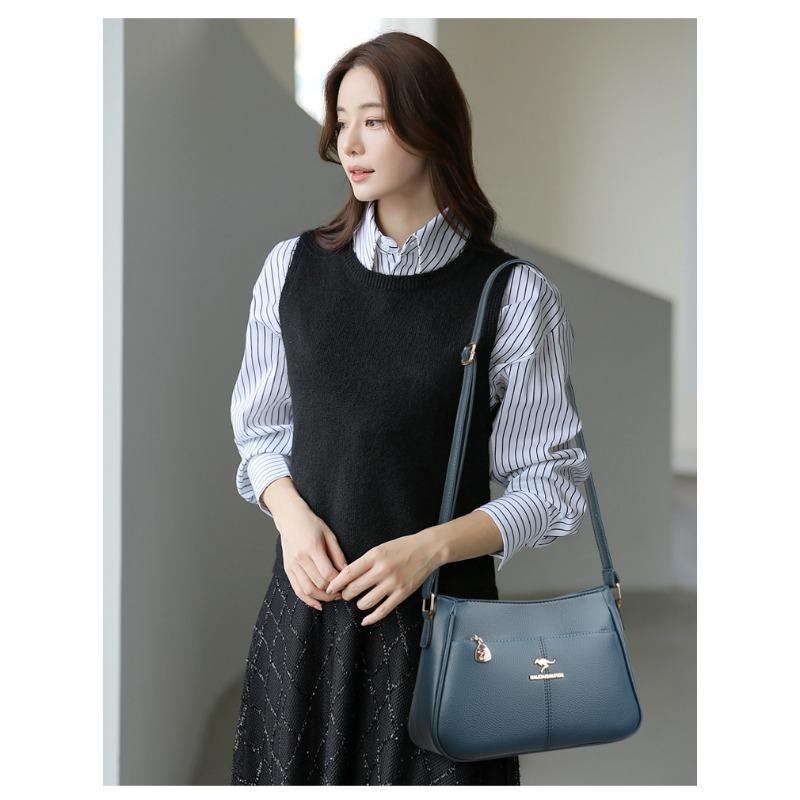 Модная женская сумка кроссбоди, повседневная ретро сумка через плечо, текстура мягкой кожи, женская модная простота, европейский тренд ретро