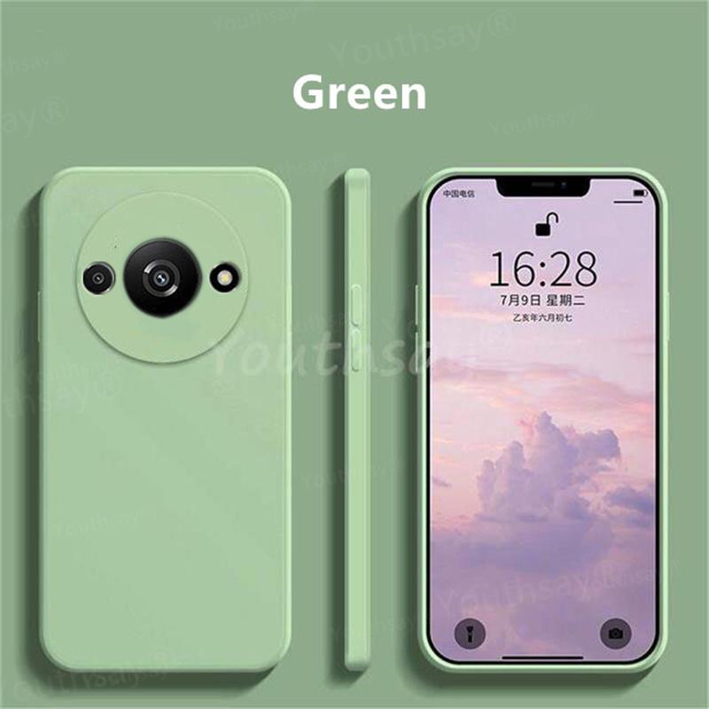 Чехол из жидкого силикона для Redmi A3 Чехол CoverXiaomi Redmi A3 Funda Coque Мягкий ТПУ Защитный Задний Бампер для Телефона Redmi A3