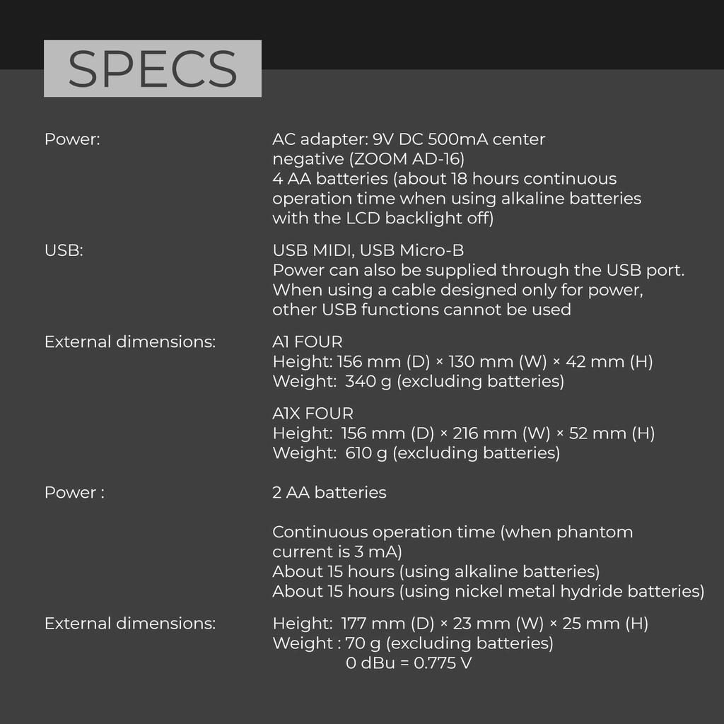 Zoom Zoom Multi-Effector Мультиэффектный процессор A1X FOUR