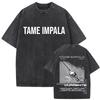Tame Impala Deadbeat Tour Винтажные стираные футболки Мужская мода Харадзюку Футболки с коротким рукавом Хип-хоп Большие хлопковые футболки