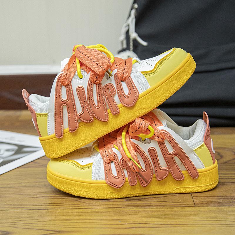 Женская обувь Мужская классическая хип-хоп обувь Y2K для скейтбординга Модные кроссовки Letters Bread для пар Студенты Спорт на открытом воздухе Повседневная обувь