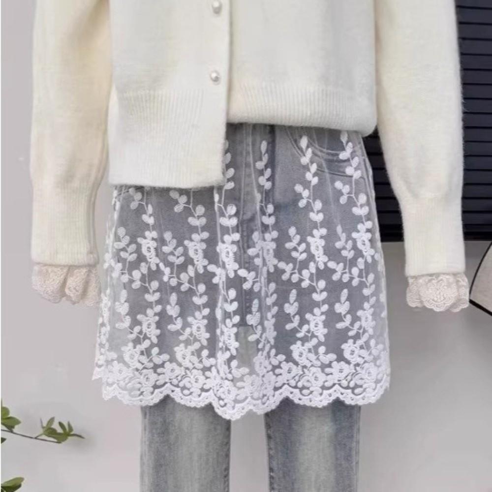 High Waist Lace Underskirt Slips Sweet Mesh Underskirt Slips Dress Commuting