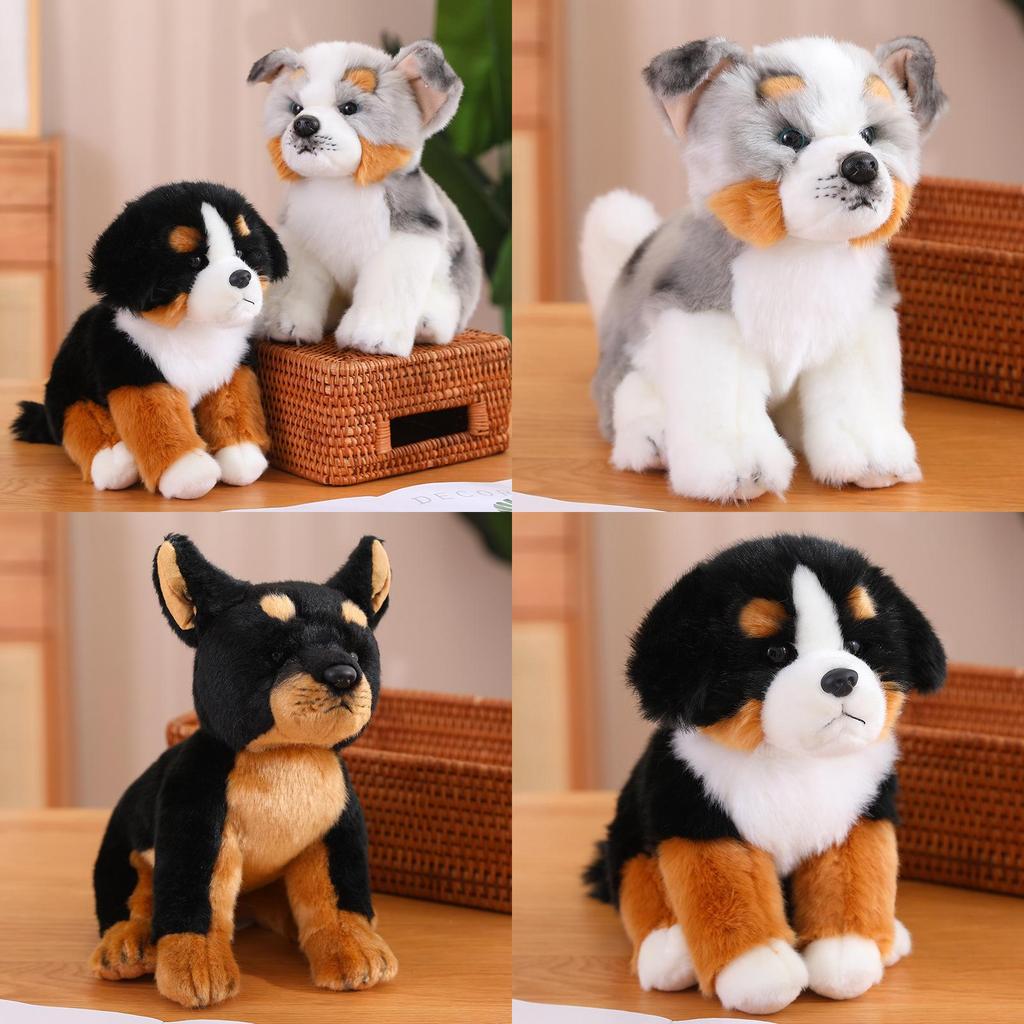 Animal Plushie Doberman Dog Soft Decor For Home And Office Use