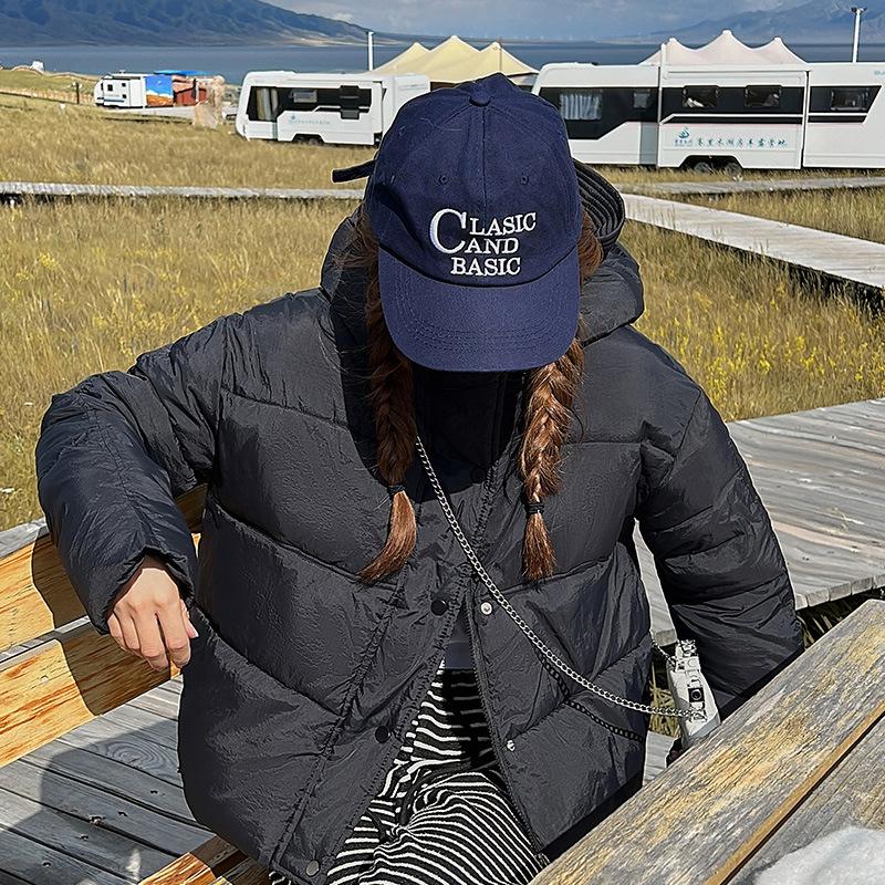 Осень-зима 2023, новый пуховик с капюшоном и бутоном цветка, студентка, короткое утолщенное модное пальто «хлеб»