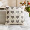 Valentine's Day Pillow Cover Couple Plush Cushion Cover Heart Embroidery Love Sofa Decoration 50x50cm