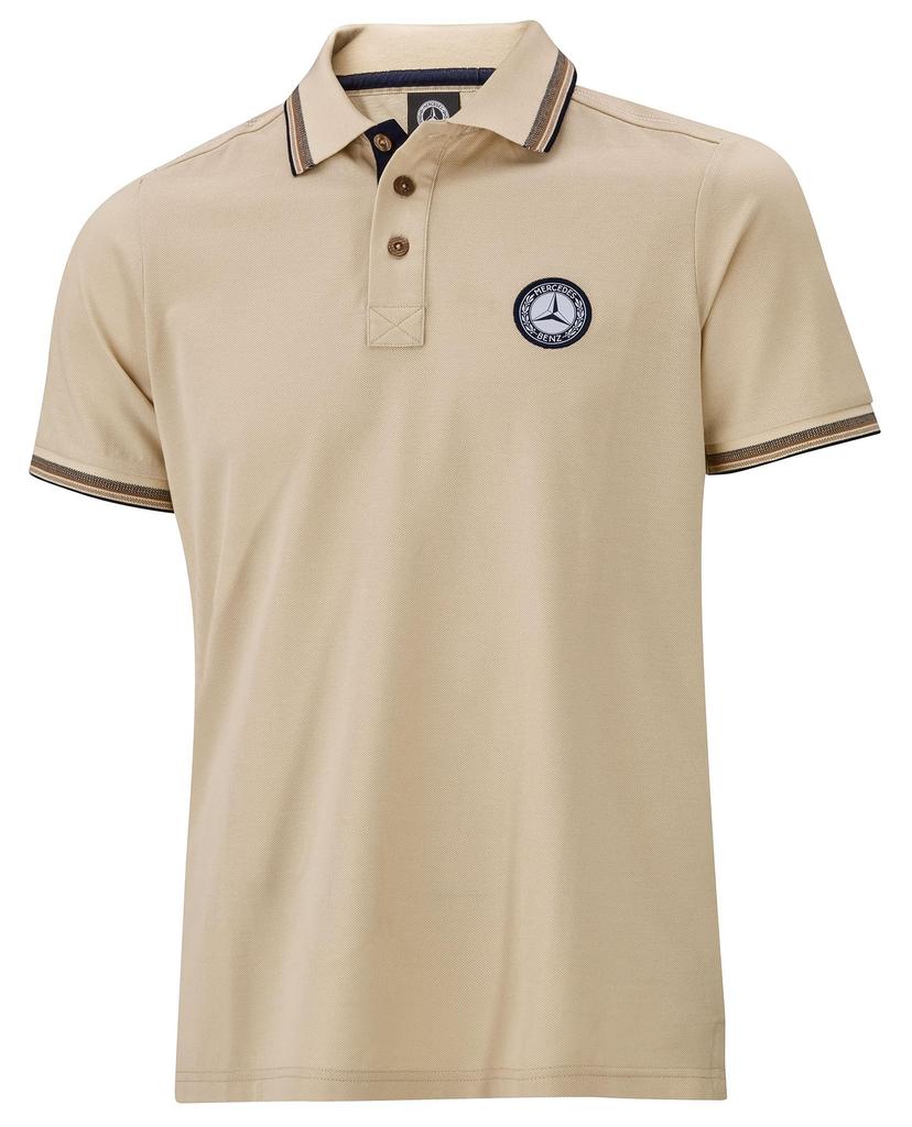 Collection Genuine Polo Size Small Mercedes-Benz Men's Shirt, Cream,