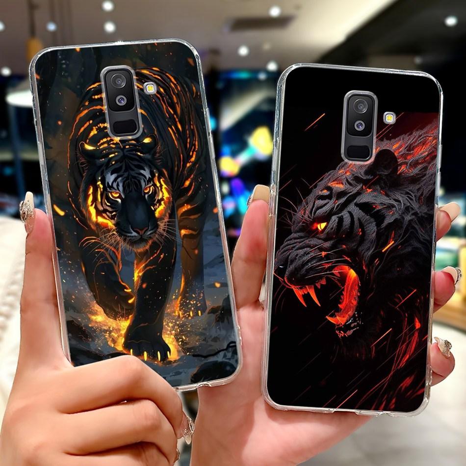 Чехол для телефона Samsung Galaxy A6 Plus 2018 На Samsung A6+ (2018) A6 A600F A605G Элегантные Цветочные Кошачьи Мягкие Силиконовые Прозрачные TPU Чехлы