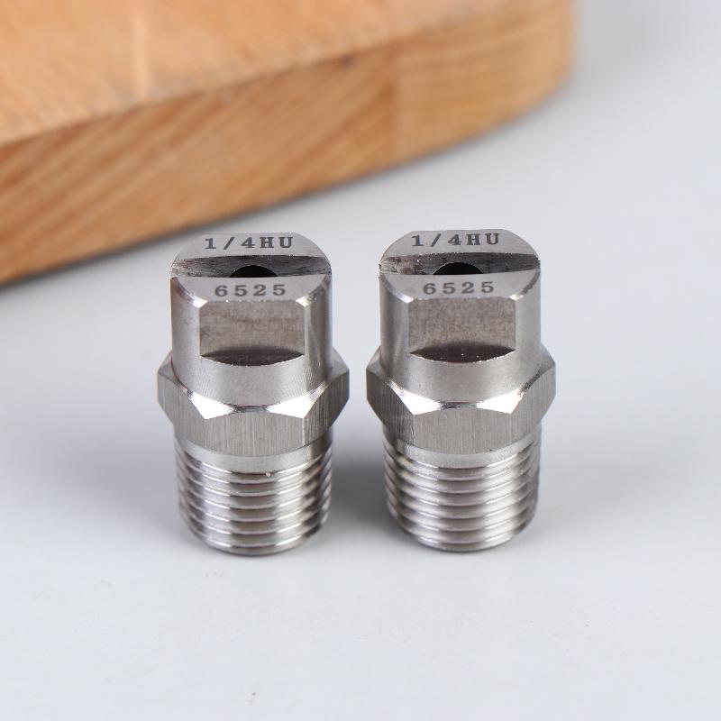 2Pcs Bspt High Pressure Flat Fan Nozzle 65 Degree Hvv Water Spray Nozzle For Cleaning