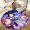 1pc Anime Design Round Carpet - Office Chair Mat, Non-Slip Rug for Home Decor, Living Room, Bedroom, Game Room, Seasonal Gift, Suitable for All Season
