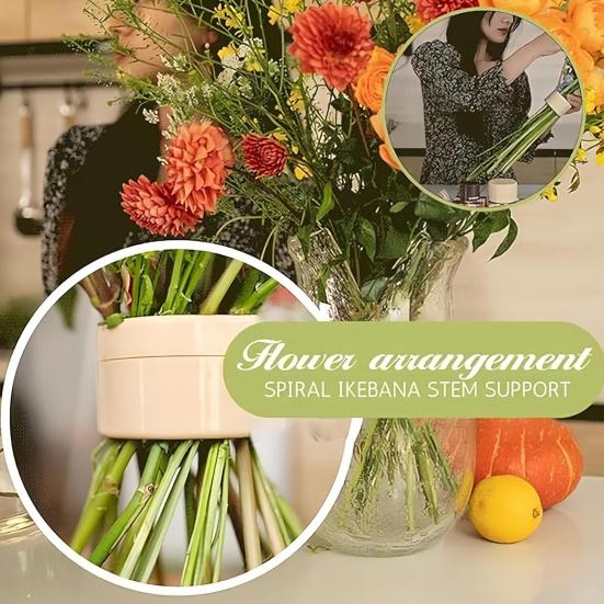 2Pcs Spiral Ikebana Stem Holder DIY Bouquet Twister Vase Flower Arranger Grid Multi-holes Plant