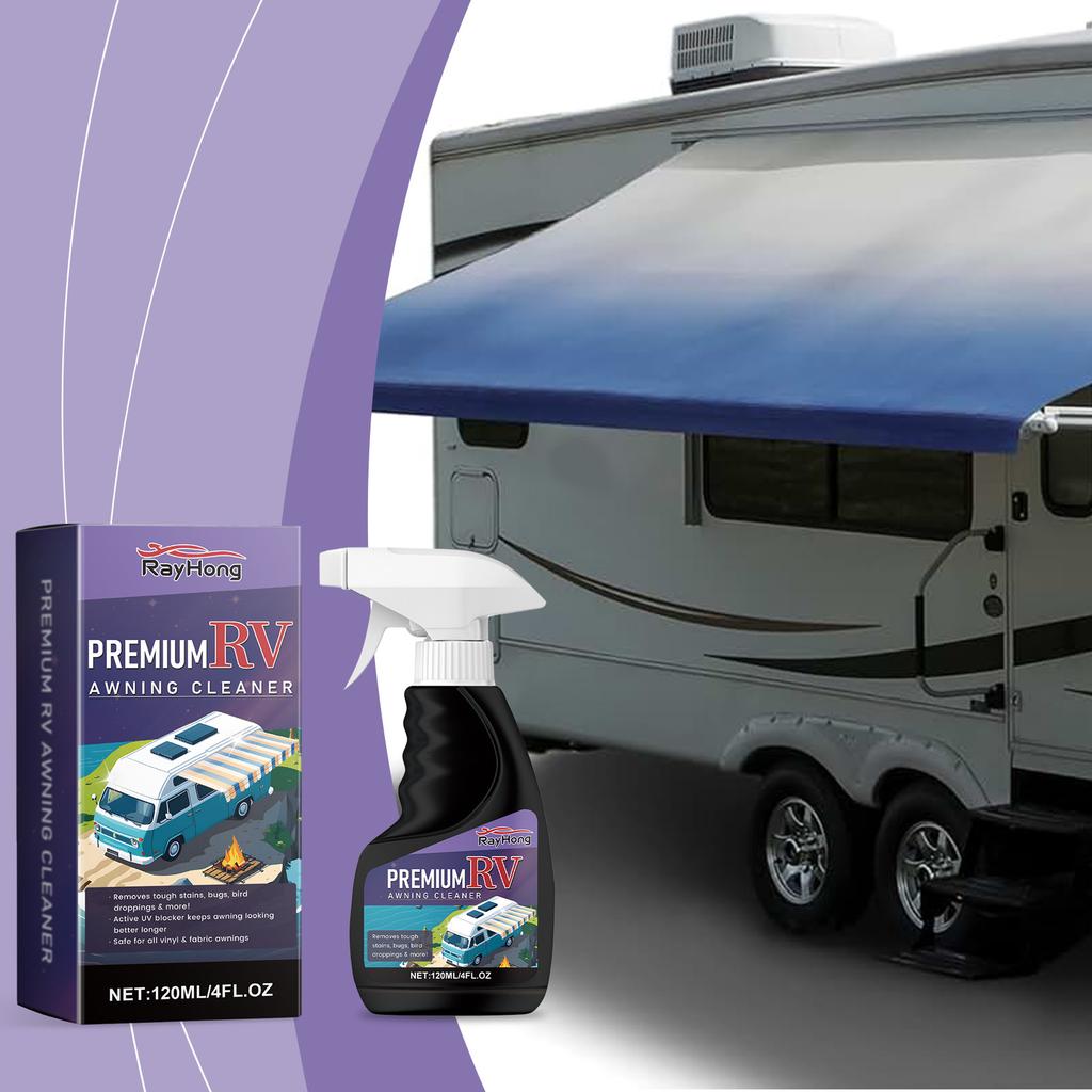 Rayhong RV Awning-Specific Cleaner: Deep Cleaning Without Damage, Easily Removes Mildew and Stains, Keeps Fabric Fresh 120ml