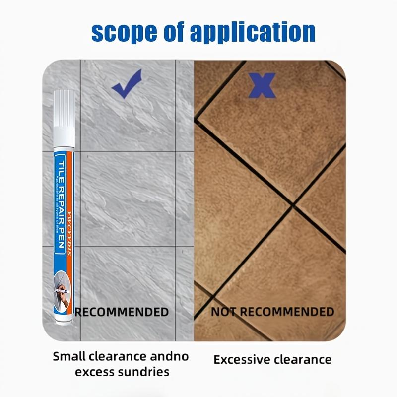 5Pcs Waterproof Tile Grout Pen White Grout Repair Marker for Bathroom Kitchen Gaps