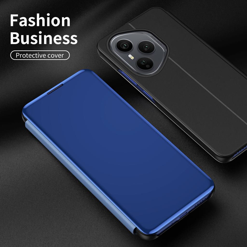 Mirror Folding Stand Cases For Honor 400 Pro Flip Leather Kickstand Phone Case For Honor 200 400 Lite 300 Pro Full Cover Bumper