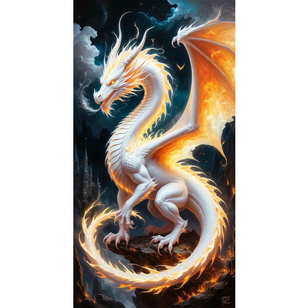 Большой размер Мозаика Сделай сам Полные наборы для алмазной живописи Искусство Фэнтези Дракон Вышивка крестиком Стразы