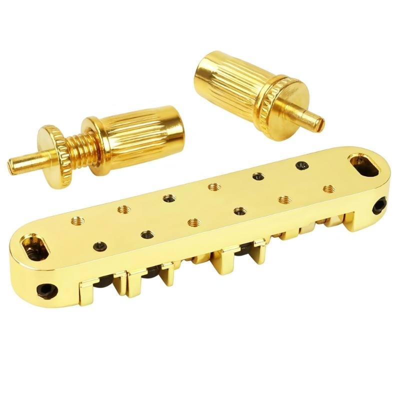 6 String Guitar Bridge Replacement Roller Saddles Guitar Bridge Tailpiece Electric Guitar Bridge Easy to Install