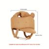 Soft Breathable Baby Walking Cap for Crawling & Walking - Adjustable Snap-On Safety Hat with Cute Bear Design, All-Season Use