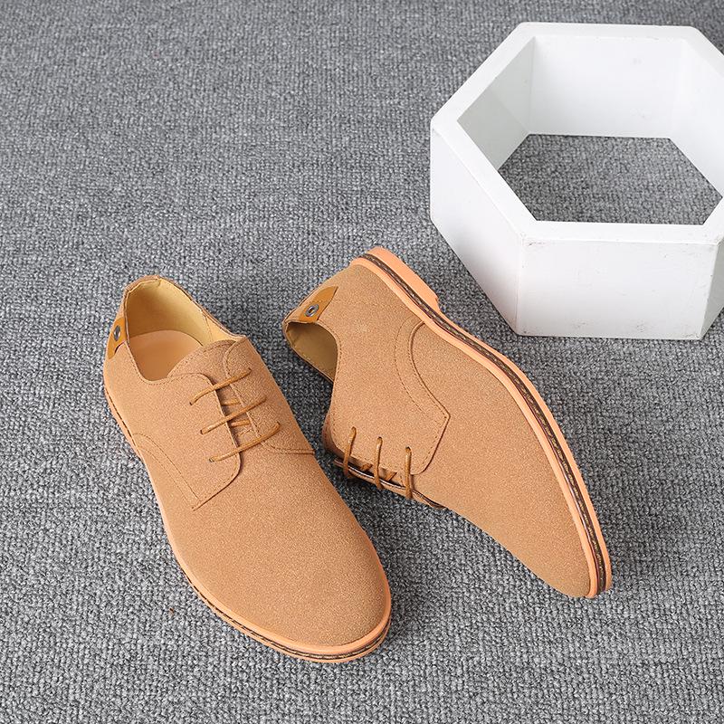 Fashion Spring Suede Leather Men Shoes Oxford Casual Shoes Classic Sneakers Comfortable Footwear Dress Shoes Large Size Flats685