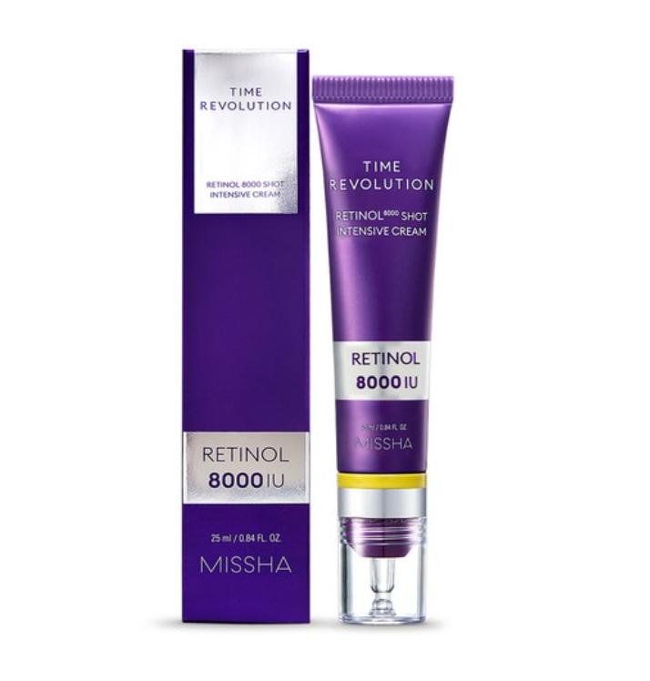 MISSHA Time Revolution Retinol 8000 Shot Интенсивный крем 25 мл – Высокоэффективный антивозрастной уход