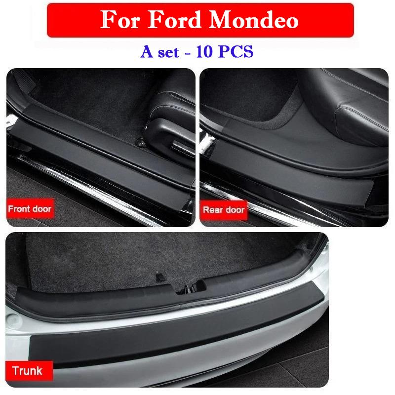 Для Ford Mondeo 2013-2026 Автомобильные накладки на пороги Защитные наклейки на двери и багажник Устойчивые к царапинам и наступанию Внутренние наклейки-подушечки