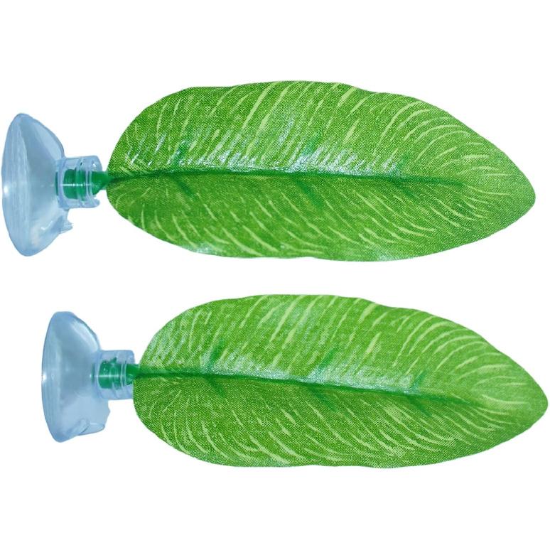 DOBA No Wire Betta Bed Leaf Hammock, Silk Betta Fish Leaf Hammocks Pad Lounger Toys Lightweight and Realistic Fish Hideout Plastic Aquarium Plants