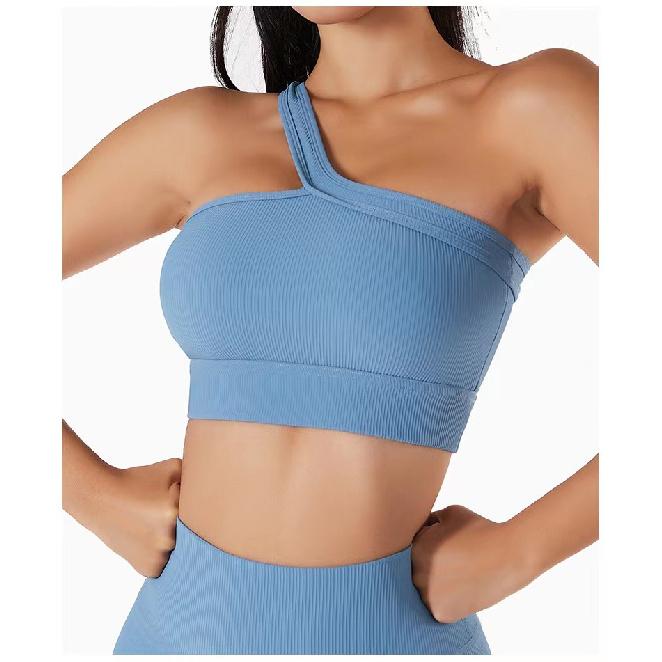 Бесшовный топ на бретельке, сексуальный с открытым плечом, для бега, фитнеса, йоги, для женщин