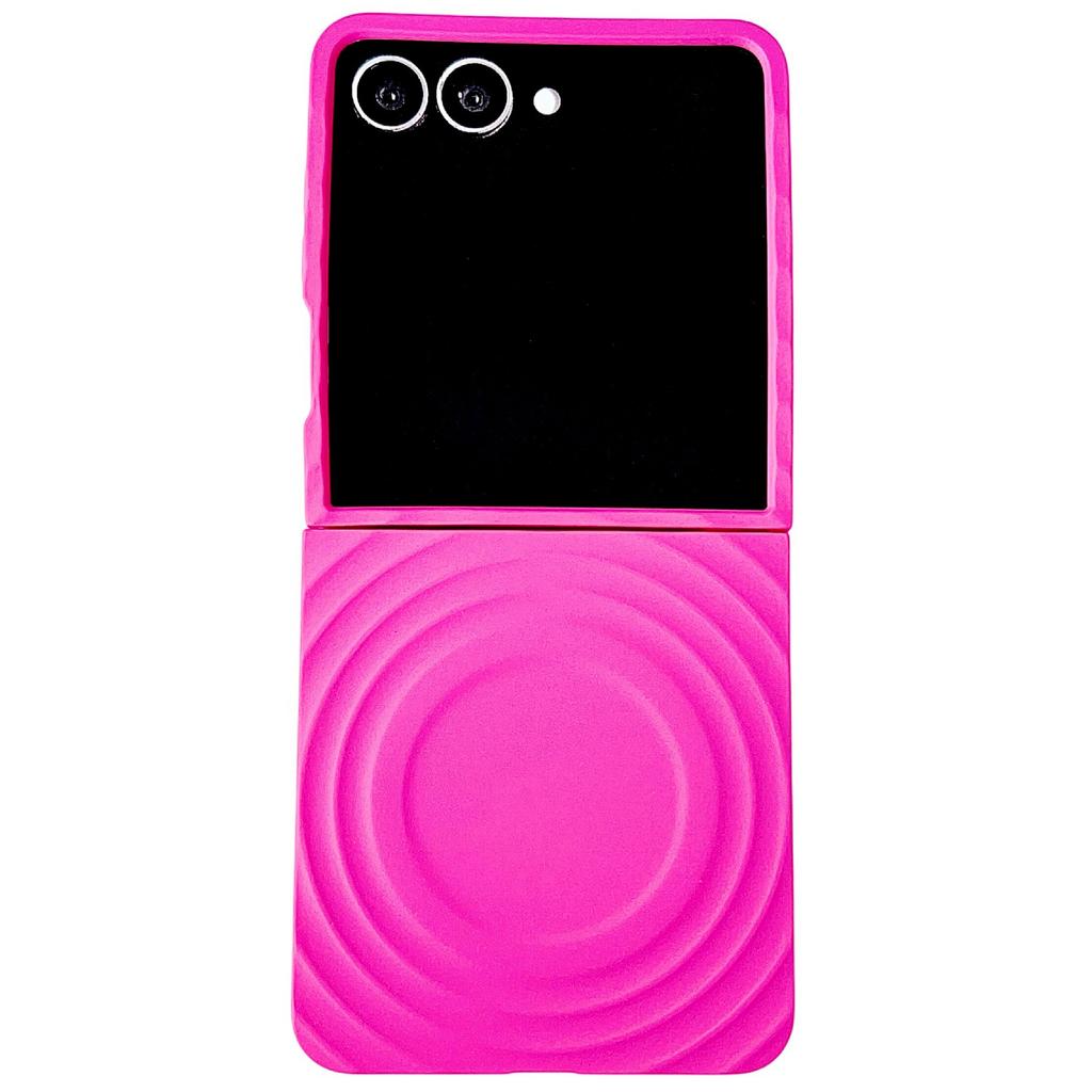 For Samsung Galaxy Z Flip7 5G Magnetic Case Skin-Touch Wave Texture Hard PC Phone Cover