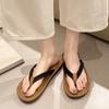 New Sandals Large Size Slippers Women's Niche Flat Bottom High-end Sandals Toe Flip-flops Women