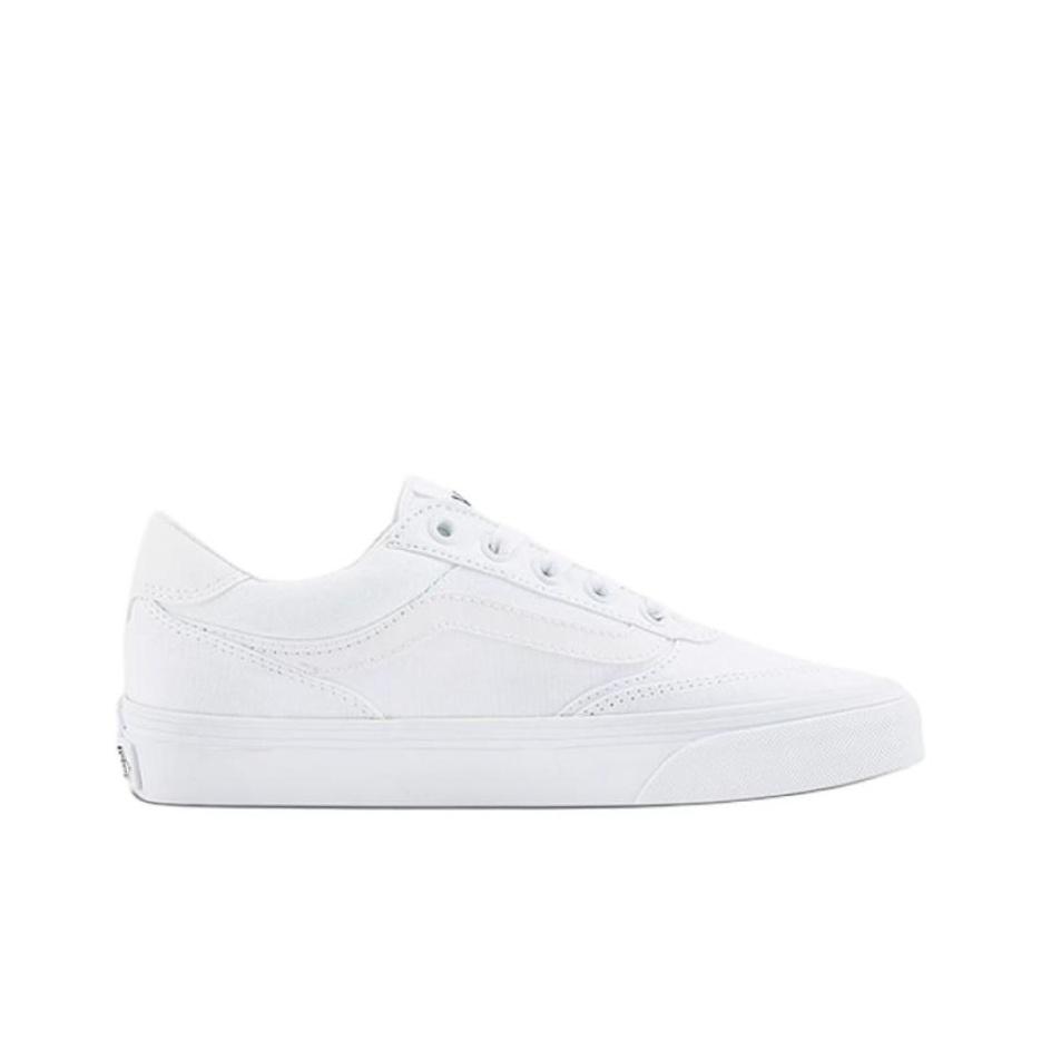 Vans Brooklyn LS Classic Удобные Нескользящие Прочные Низкие Кеды для Скейтбординга Женские кроссовки Белые VN000D7UWWW