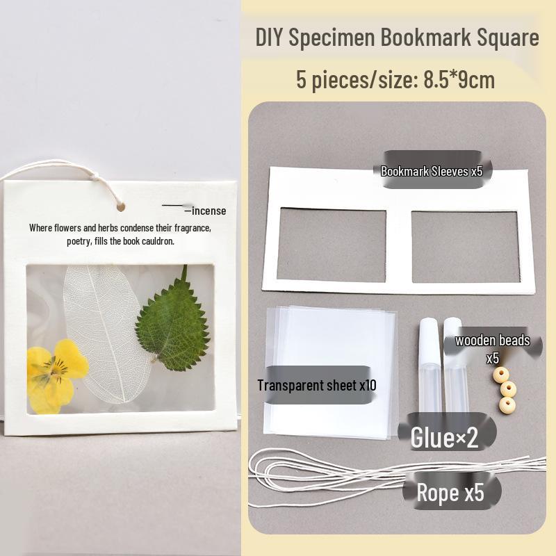 DIY Kit: Handmade Dried Flower and Leaf Bookmarks