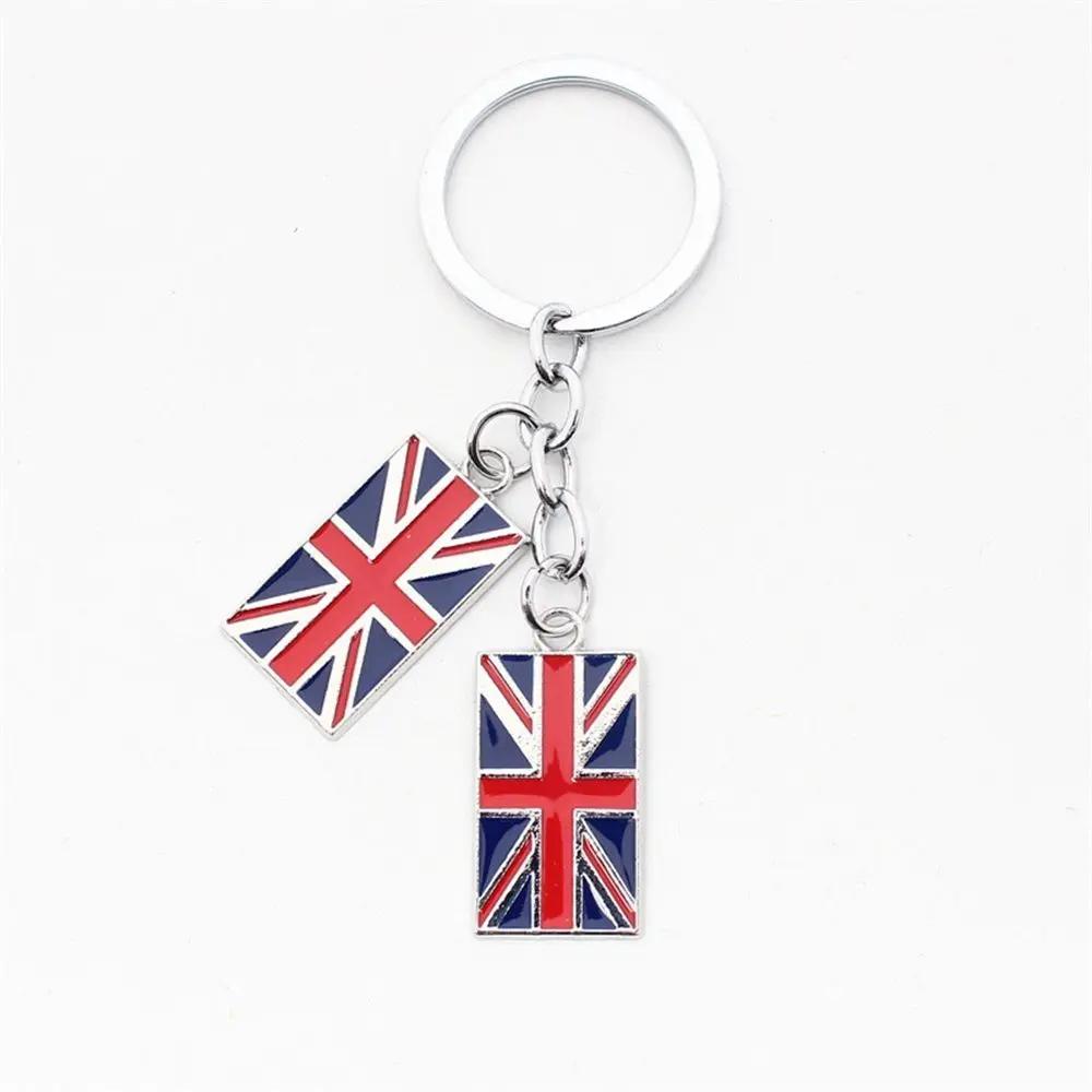Bag Purse Charm Excellent Quality Key Chain UK Flag Keychain Union Jack Keyring GB British Flag Heart Pendant
