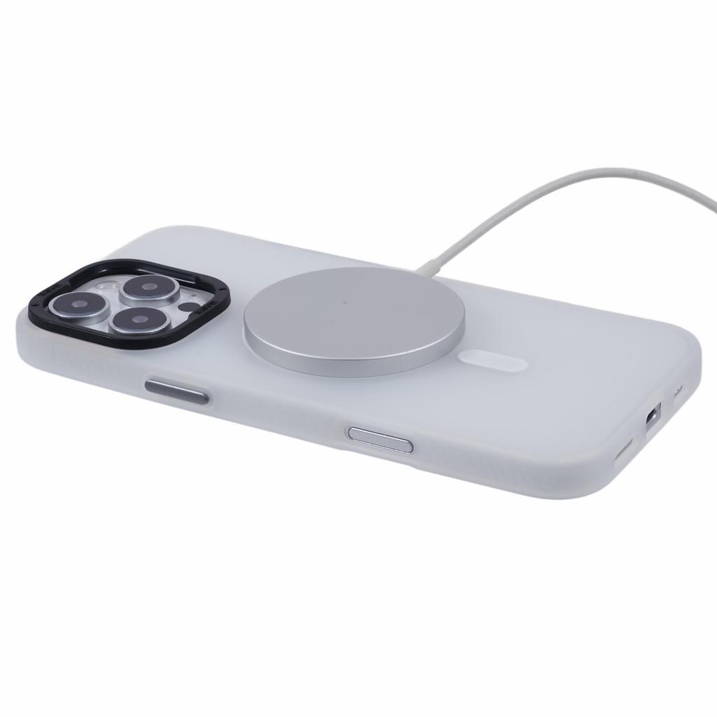 For iPhone 16 Pro Max Case Compatible with MagSafe Frosted Back PC+TPU Phone Cover