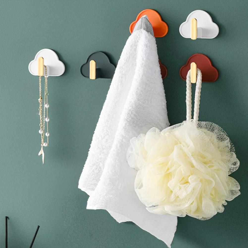 Крючки для подвешивания облаков, форма, держатель для ключей в прихожую, самоклеящиеся крючки без сверления, декор для кухни, ванной комнаты, настенное хранение