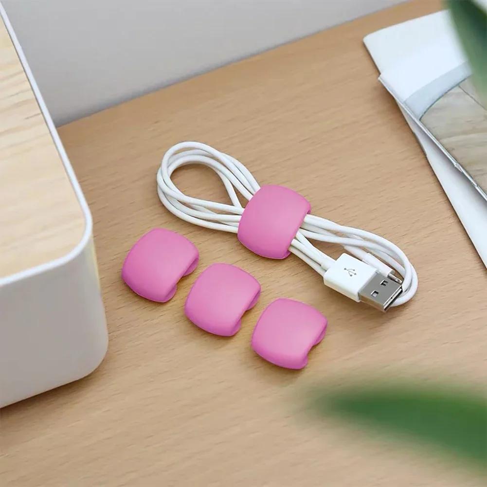 Cable Organizer 1/5Pcs Cable Clip Desk Tidy Organiser Cable Winder Wire Cord USB Charger Cord Holder Organizer Fixed Clasp