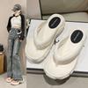 Women's Slippers and Ladies Sandals Shoes with Heel Summer 2024 Thick Flip Flops Slides Platform On Beach New Style 39 Wholesale