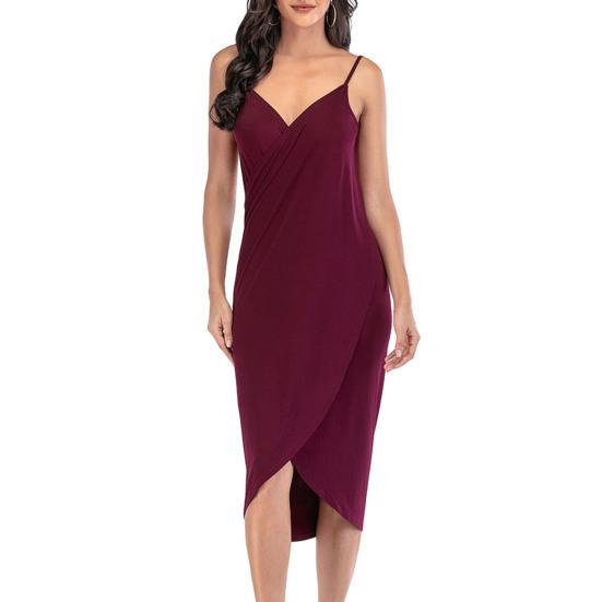 Пляжное платье, сексуальное шитье с разрезом на бретельках, свободная пляжная одежда, струящееся однотонное женское повседневное платье на бретельках, праздничная одежда