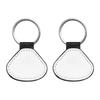 PU Leather Dye Sublimation Blanks Keychain Double Sides Blank ID Tags Keyring  Hanging Accessory