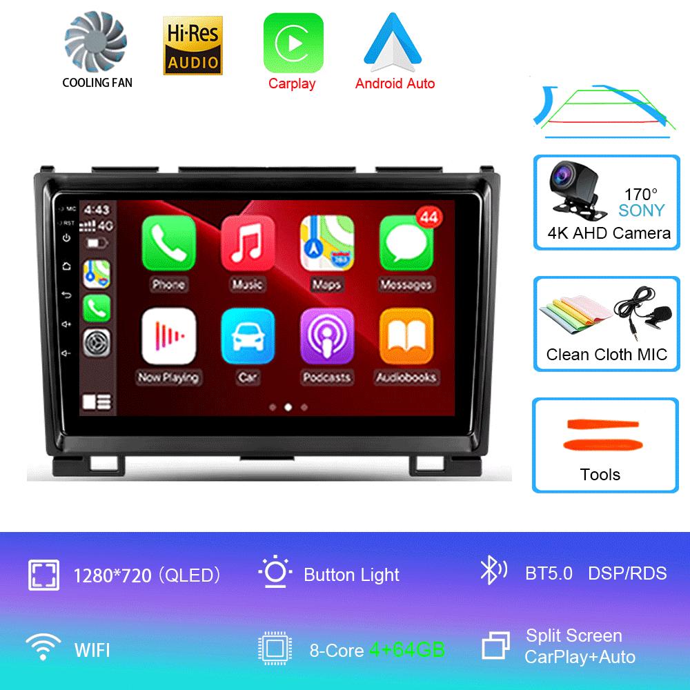 Автомобильное радио Android 14 Carplay для Great Wall Haval Hover H5 H3 2011 - 2016 Навигация Мультимедийный проигрыватель Стерео WiFi+4G видео BT