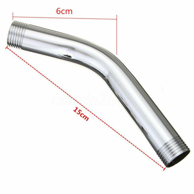 15cm Stainless Steel Shower Head Extension Angled Shower Arm Extra Pipe Bathroom Accessories