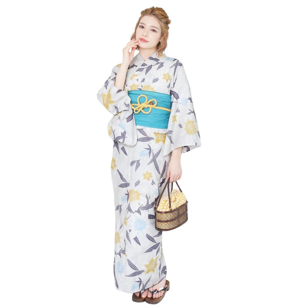 Fuuka Separate Free Lily White Two-Piece Yukata, Women's, Adult, Size, Pattern,