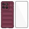 For Motorola Edge 70 5G TPU Case WANLONFENG HD Series Anti Slip Phone Cover with Tempered Glass