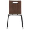 Walnut plywood chair with black frame. Model WERDI A