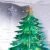 3D Christmas Handmade Cards Glitter Christmas Tree Pop Up Greeting Blessing Postcards with Lay Flat Display Widget&envelopes Decoration